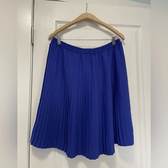 Banana Republic Blue Pleated Skirt - Picture 2 of 5